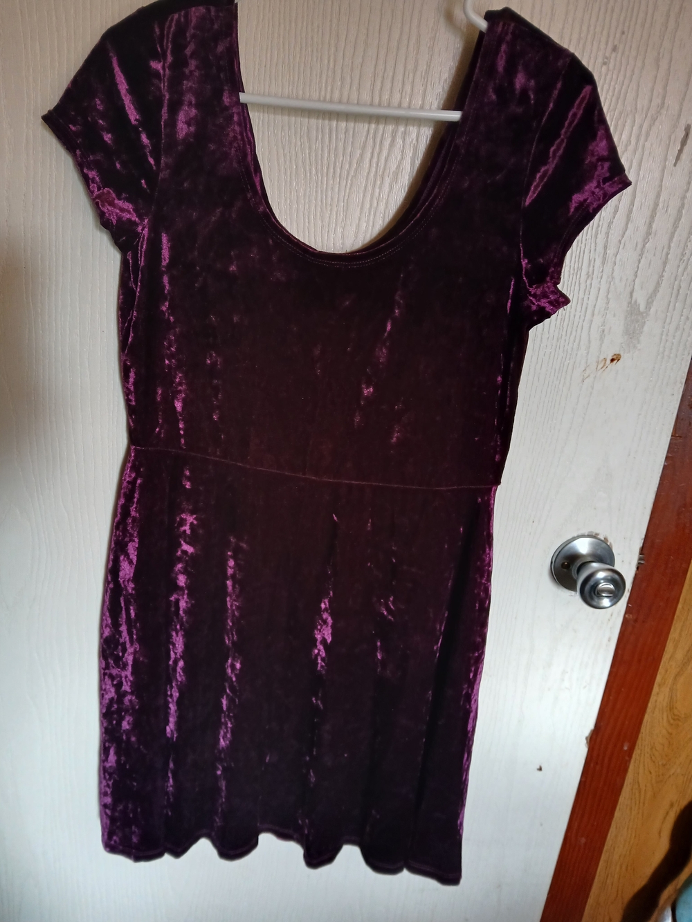 Rue21 Crushed Velvet Mini Dress in Plum